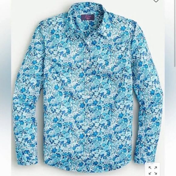 J. Crew Slim Perfect Shirt in Liberty Elysian Day‎ Floral women’s Size 2 - Picture 1 of 11